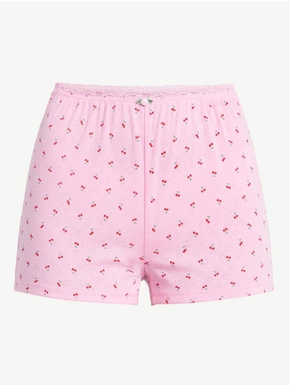 No Boundaries Sleep Pointelle Knit Shorts, Women’s    T15
